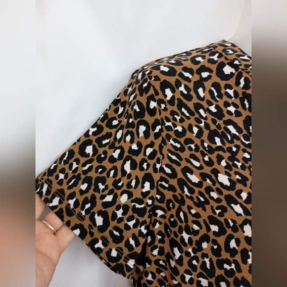 Anne Klein Leopard Mob Wife Animal Print Office Work Blouse Size M - Picture 5 of 8